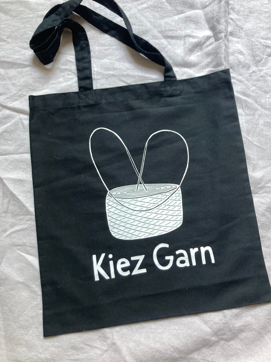 Kiez Garn Beutel - schwarz